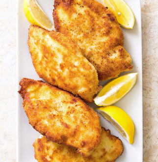 Crisp breaded chicken cutlets