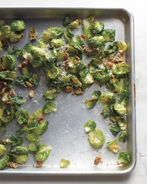Crisp Brussels sprout leaves