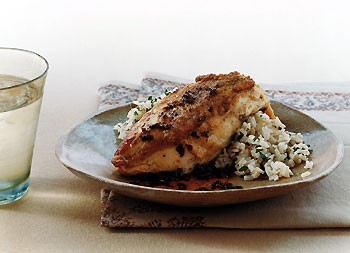 Crisp chicken with sherry-vinegar sauce