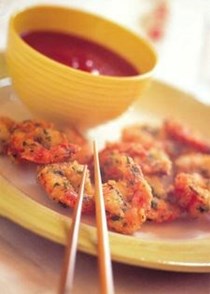 Crisp coconut prawns from the Jersey Pottery Restaurant