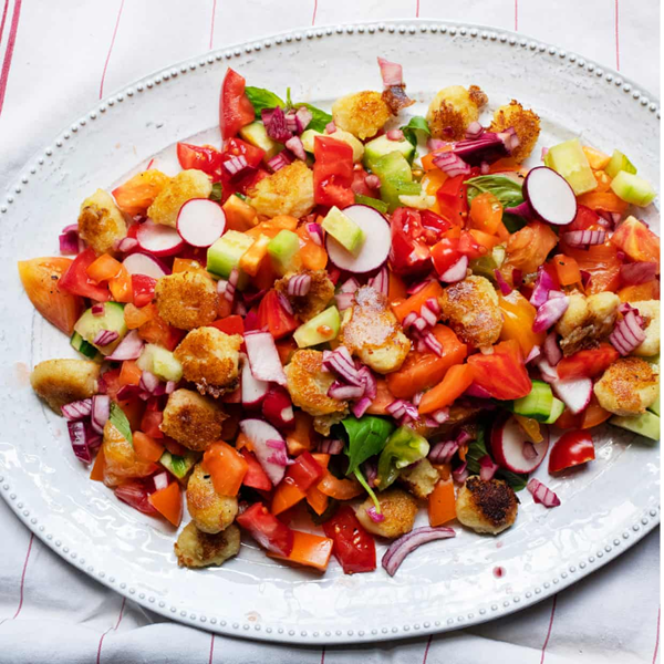 Crisp gnocchi with tomatoes