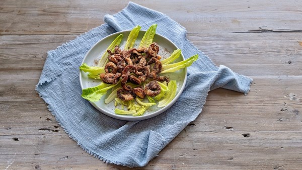 Crisp octopus with prickly ash