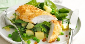 Crisp Parmesan chicken