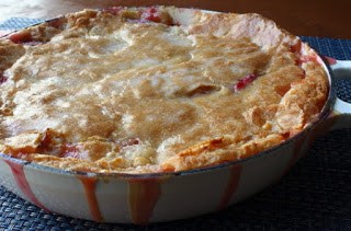 Crisp peach cobbler