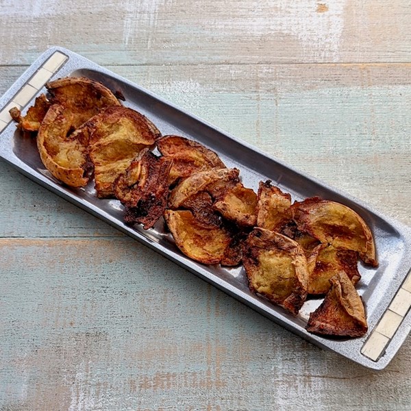 Crisp potato skins