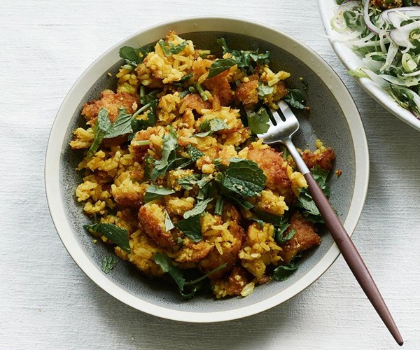 Crisp rice salad