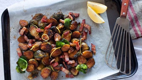 Crisp-roast Brussels sprouts