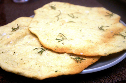 Crisp rosemary flatbread