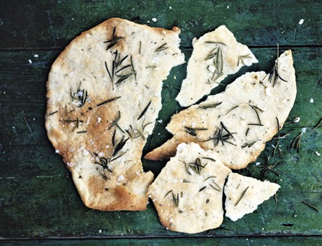 Crisp rosemary flatbread