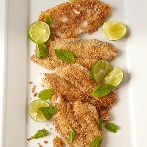 Crisp sesame fish fillets