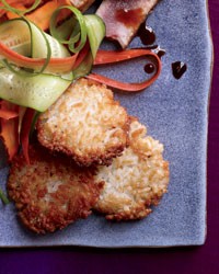 Crisp sushi-rice cakes