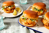 Crispiest beer-battered fish sandwiches [banana pepper mayo]