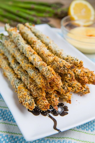 Crispy baked asparagus fries
