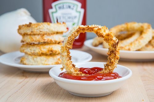 Crispy baked onion rings