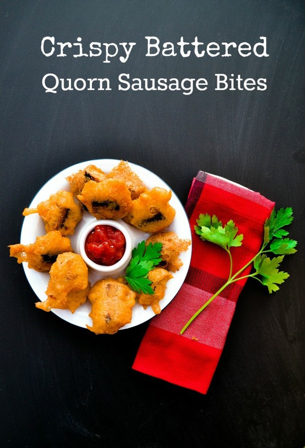 Crispy battered Quorn sausage bites