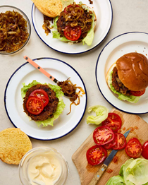 Crispy black bean burgers
