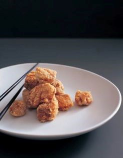 Crispy blue eye marinated in red bean curd