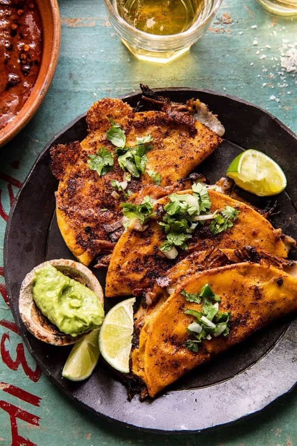 Crispy braised chipotle beef tacos