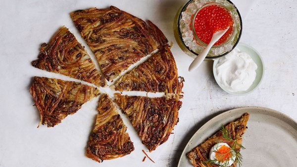Crispy Brussels-sprout rösti