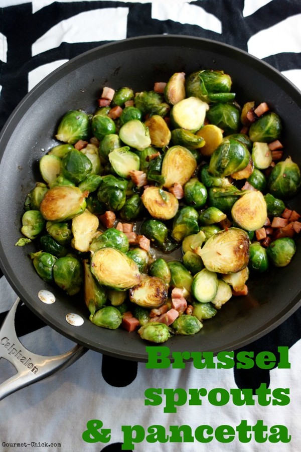 Crispy Brussels sprouts with pancetta