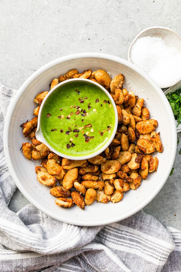 Crispy butter beans