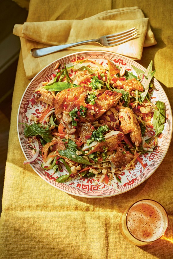 Crispy butter chicken salad