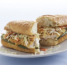 Crispy catfish po' boys
