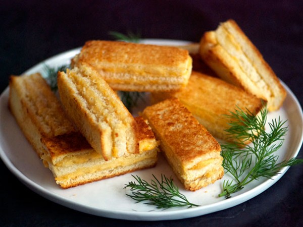 Crispy, cheesy party sandwiches
