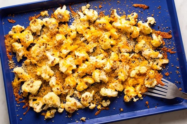 Crispy cheesy roasted cauliflower
