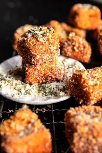 Crispy cheesy sweet potato bites