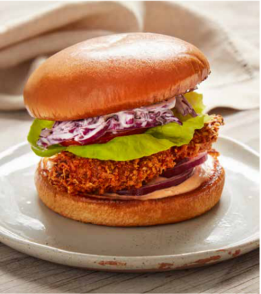Crispy chicken burger
