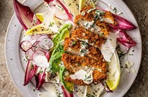 Crispy chicken Caesar salad