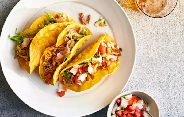 Crispy chicken tacos