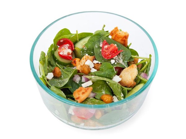 Crispy chickpea salad