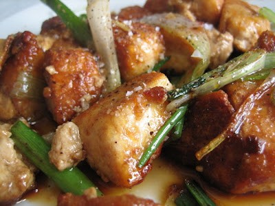 Crispy chilli soy tofu
