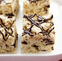 Crispy chocolate-cherry treats