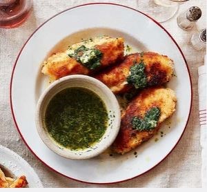 Crispy cod & Kiev butter