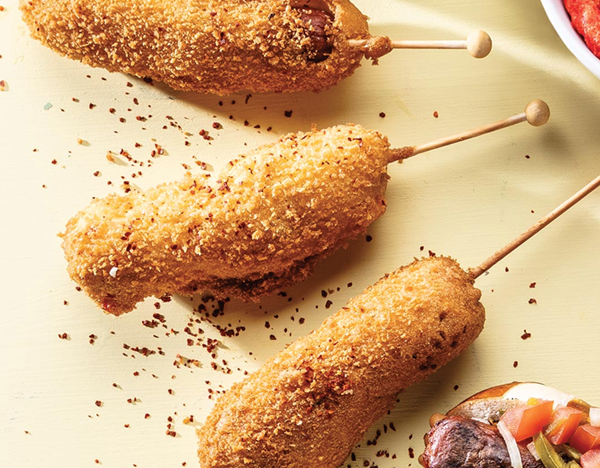Crispy corn dogs