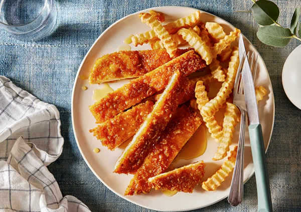 Crispy cornflake chicken with honey butter