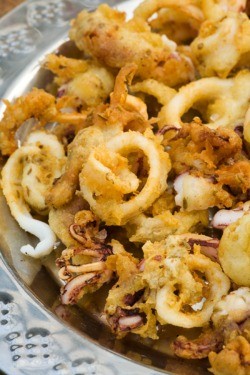 Crispy cumin and caraway squid