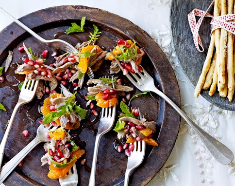 Crispy duck forks
