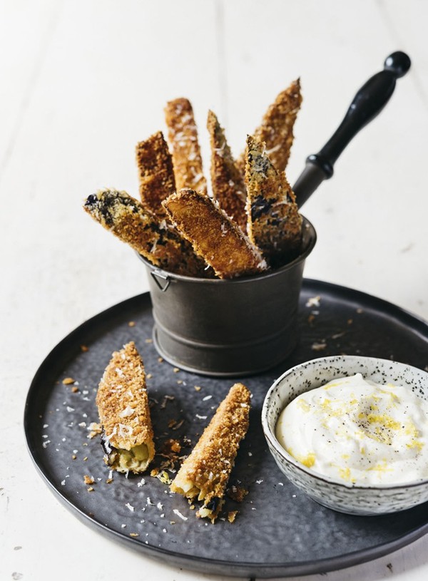 Crispy eggplant chips