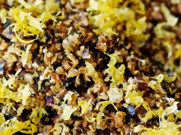 Crispy fried onions and nori topping