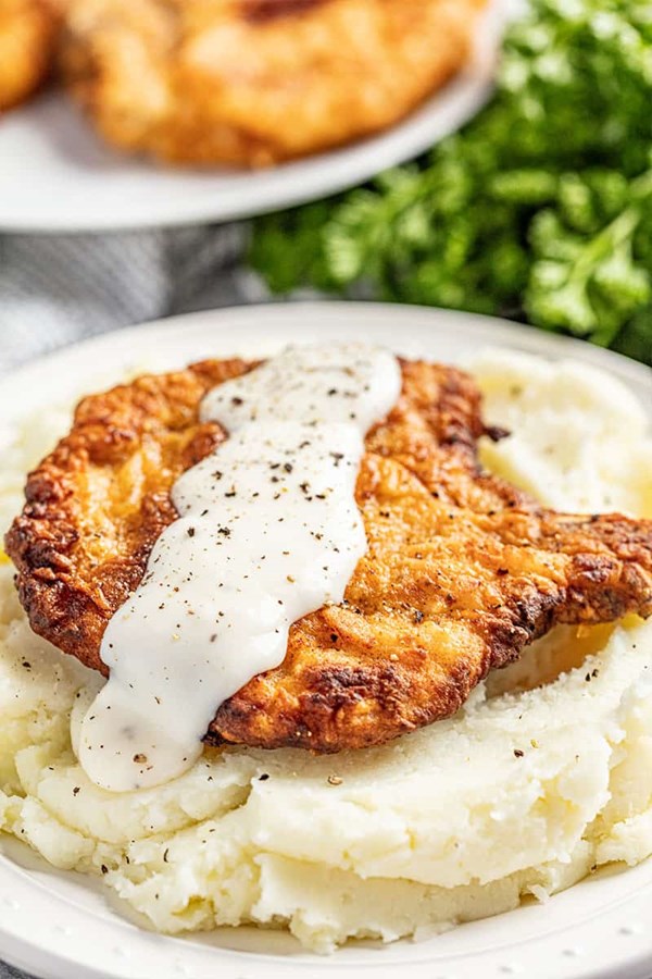 Crispy fried pork chops