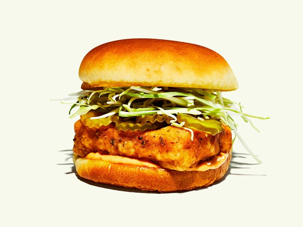 Crispy fried tofu sandwich