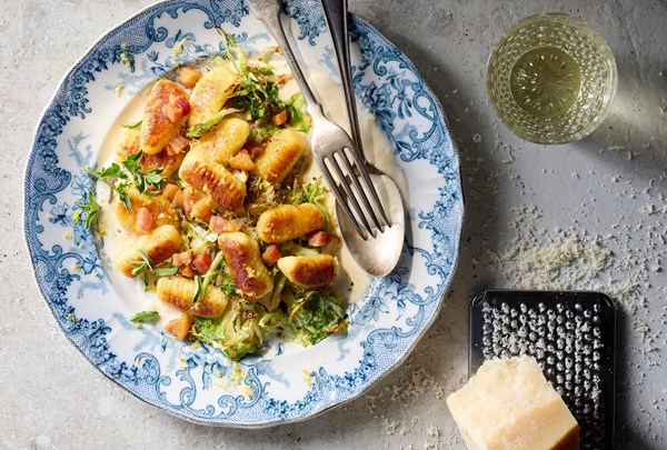 Crispy gnocchi in Parmigiano-Reggiano cream