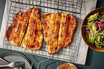 Crispy grilled trout