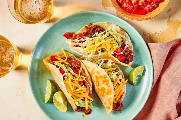 Crispy ground beef tacos