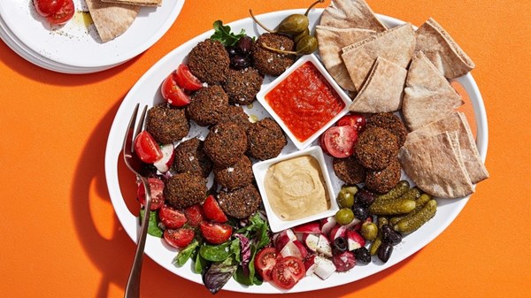 Crispy herbed falafel