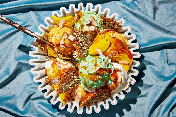 Crispy honey-baked kataifi